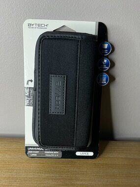 Bytech Universal Smartphone Case Large Black Belt Clip NWT